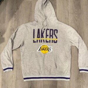 LA Lakers NBA Official Basketball Hoodie, Heather Grey, Size Large